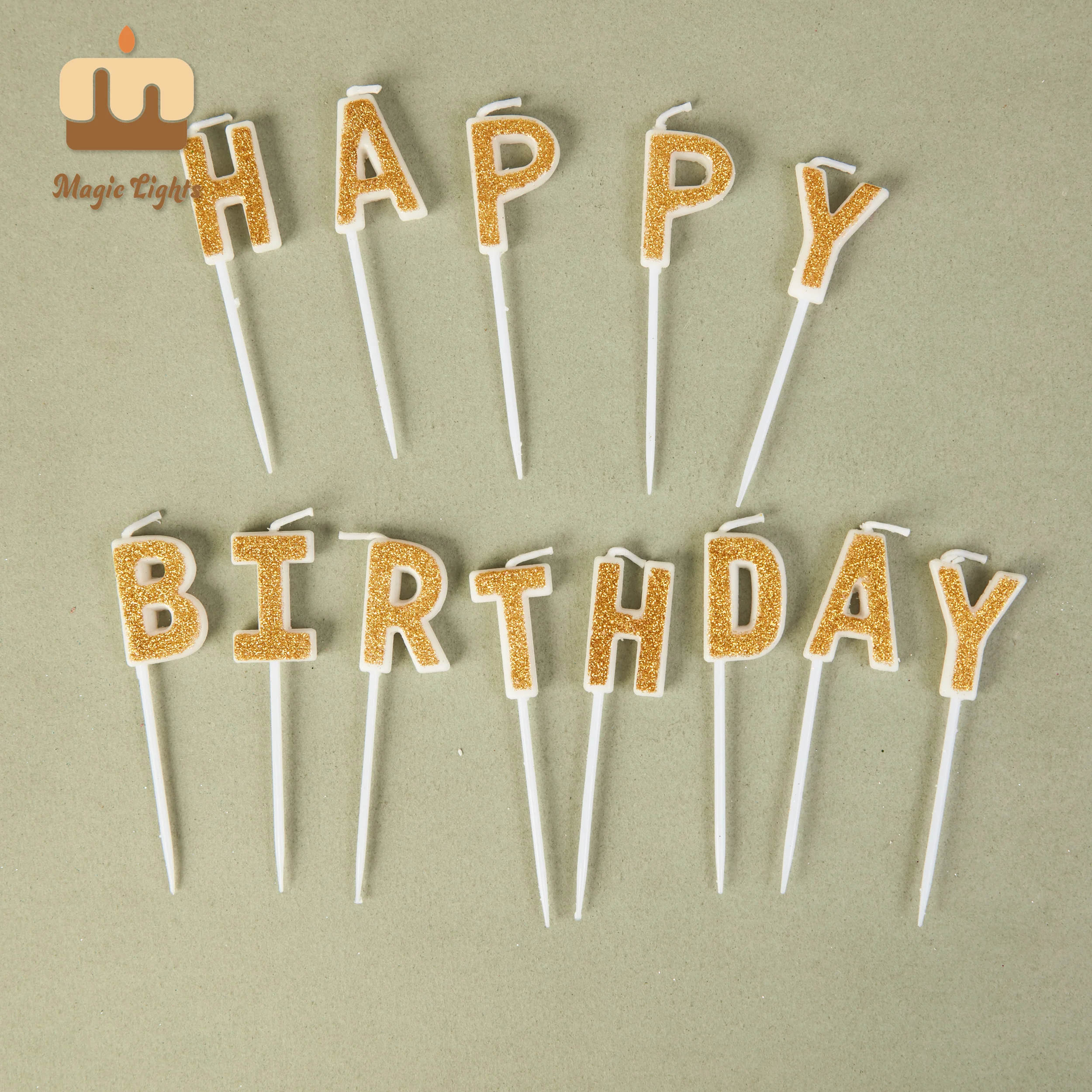 Colorful Glitter Letter Birthday Cake Candle From China
