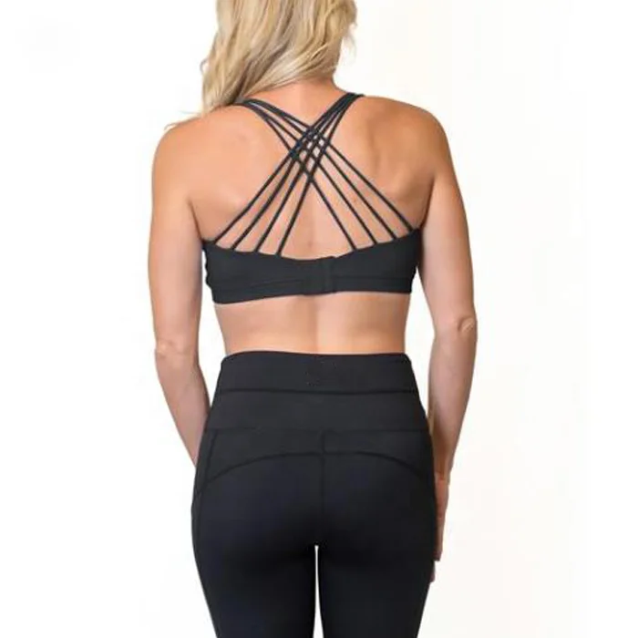 Eco Friendly Fabric Ladies Active Top Bra Fitness Mama Bras Recycle Pattern Women Nursing Sports Bra