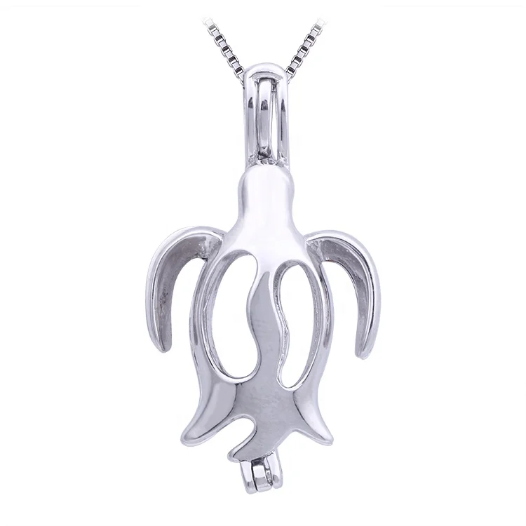 
CS0103 Cute Penguin Sterling Silver Pearl Cage Pendant Animal Design Cage Pendant For DIY Necklace 