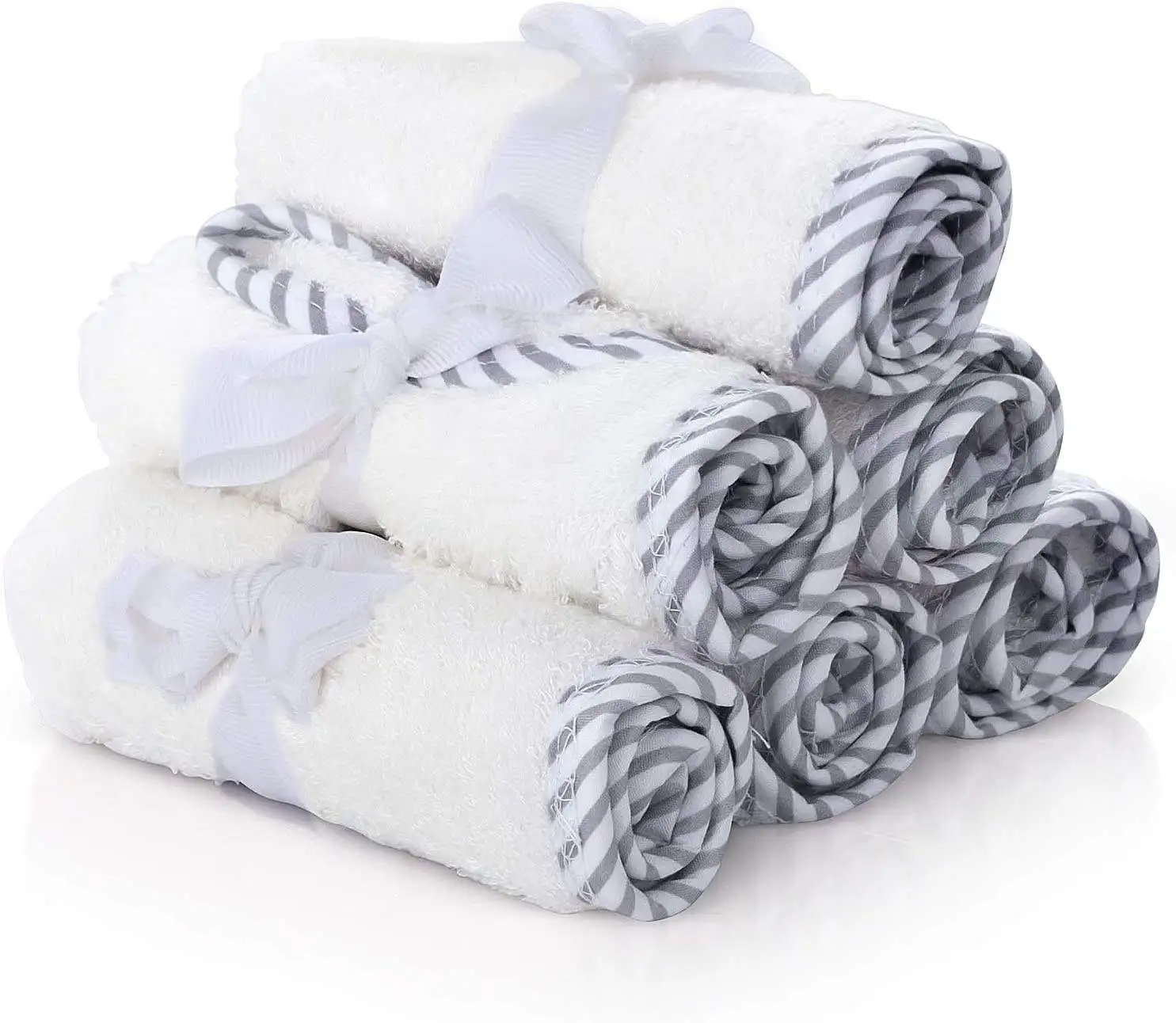 Eco Friendly 100% Organic Bamboo Fiber Bath Face Towel Soft Absorbent Natural Bamboo Newborn Baby Washcloth