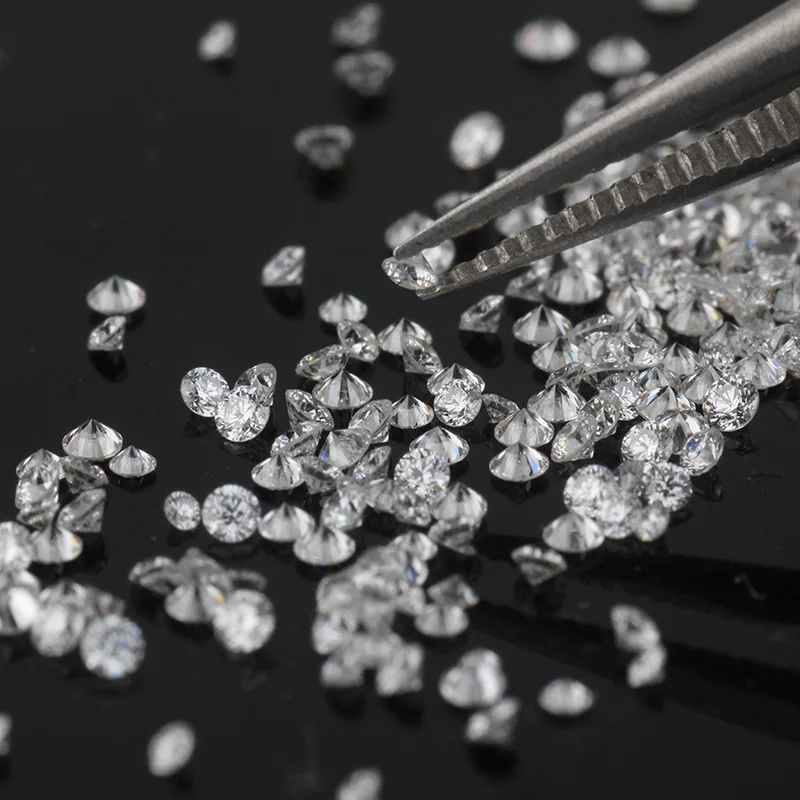 Artificially Cultivated Broken Lab-grown Diamonds Small Matching Diamonds Round Synthetic Diamonds Wholesale Factory