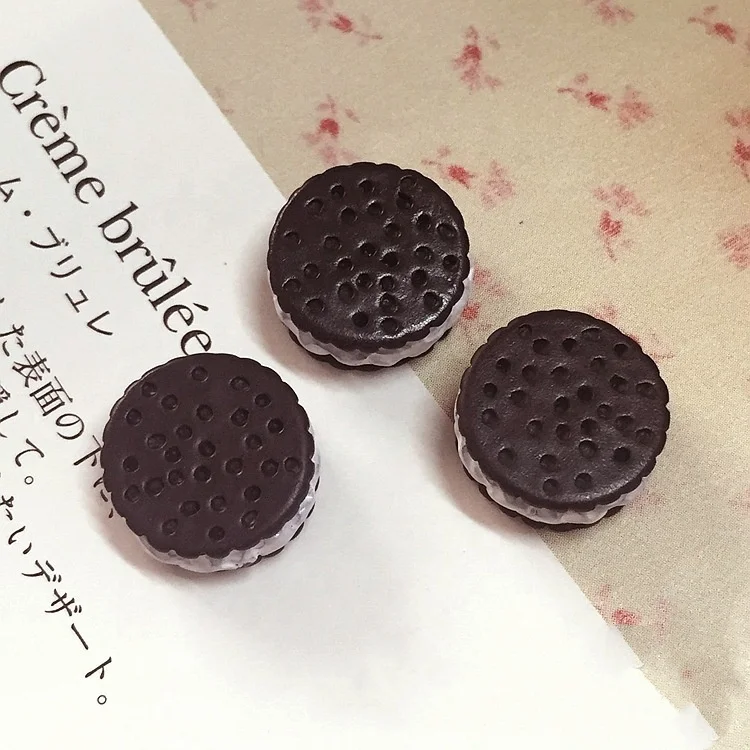 Best Selling Simulation Sandwich Biscuit Resin Beads For Craft Decoration Or Handmade Children Re-ment Diy