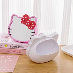 Зеркало 2023 Kawaii KT для стола, одностороннее зеркало для макияжа принцессы, Espejo De Maquillaje, для хранения, коробка для макияжа