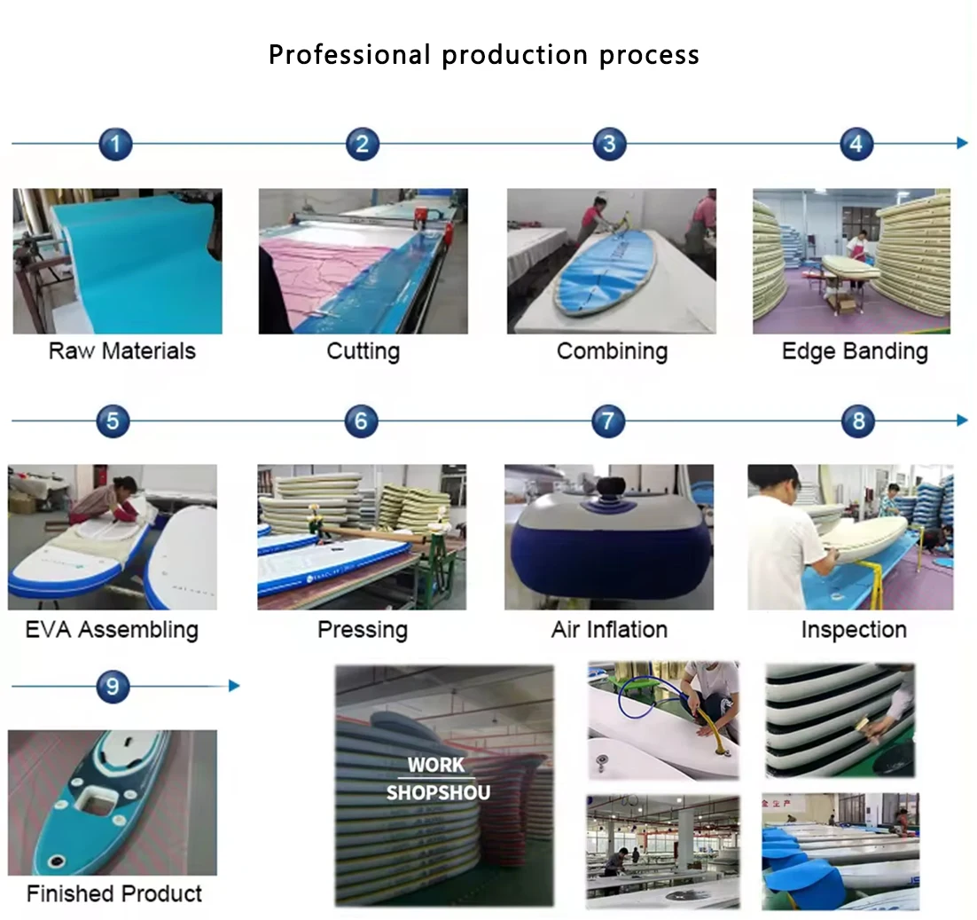 Wholesale Race Inflatable Stand up sup Board Surf Koi New Design Printing logo Gift Box Packaging Luxury Golden sup Paddle Bord