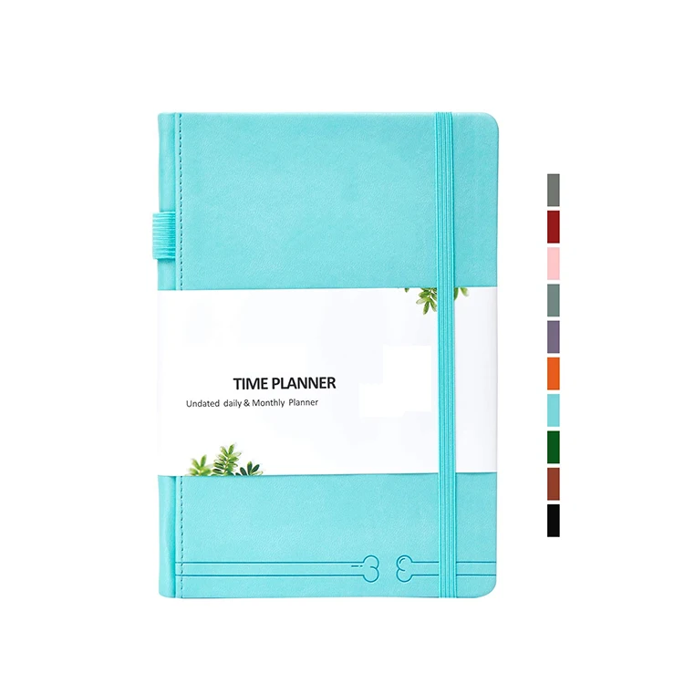 leather cover notebook custom planner  promotional gift set agenda