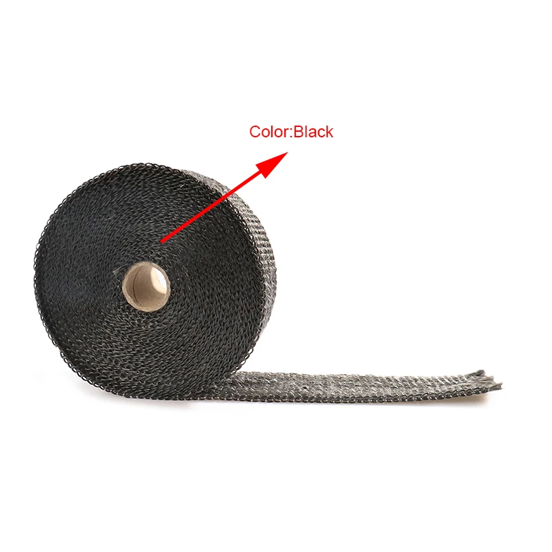 10 Meter Universal Black Exhaust Pipe Heat Protection Motorcycle Muffuler Thermal Wrap