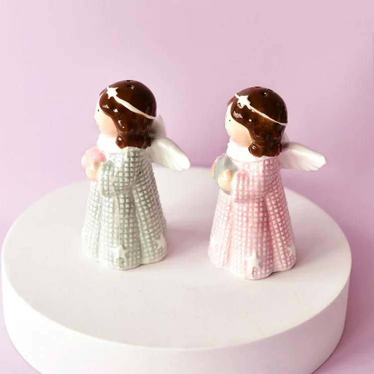 Fairy Angel Figure Sculpture Cute Girl Wings Holding Heart And Star Home Desktop Crafts Decoration