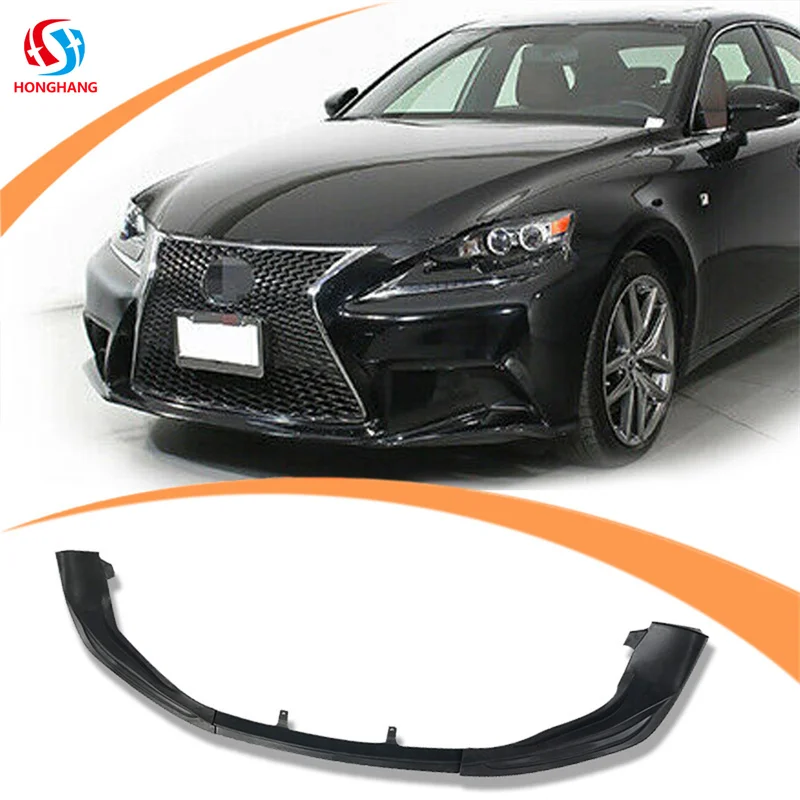 Honghang Brand Auto Parts Manufacture Painted Carbon Fiber Color Front Bumper Lip For Lexus IS IS250 Front Lip 2014 -2016