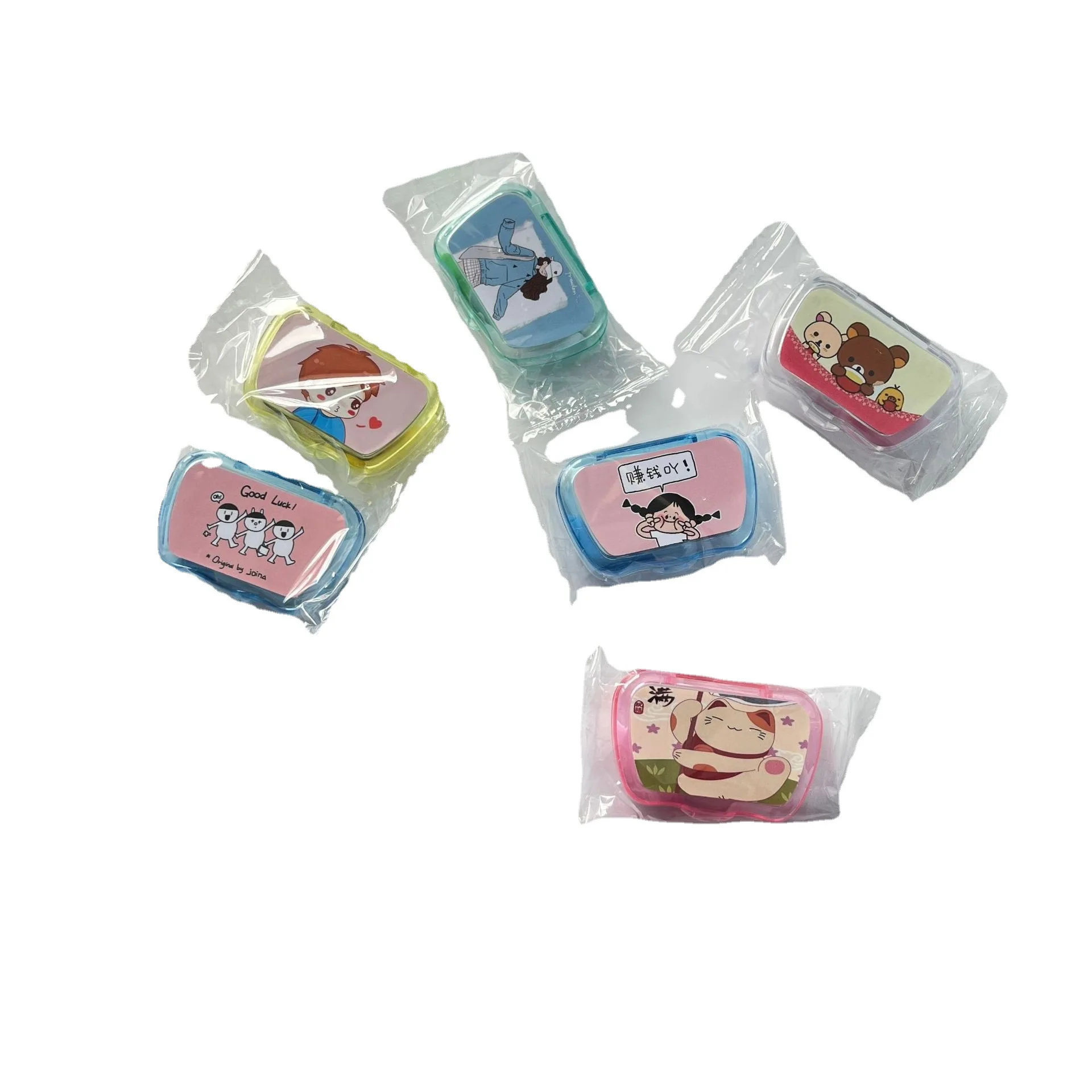 Mini RGP Portable Contact Lens Case Simple and Transparent Hard Glasses Companion Case Beauty Pupil Case Clip Storage Box