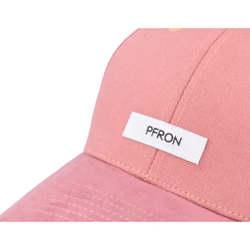 High Quality Rose Pink 6 Panel Baseball Cap Wholesale Custom Woven Patch Letter Logo Daily Dad Caps For Women Girls