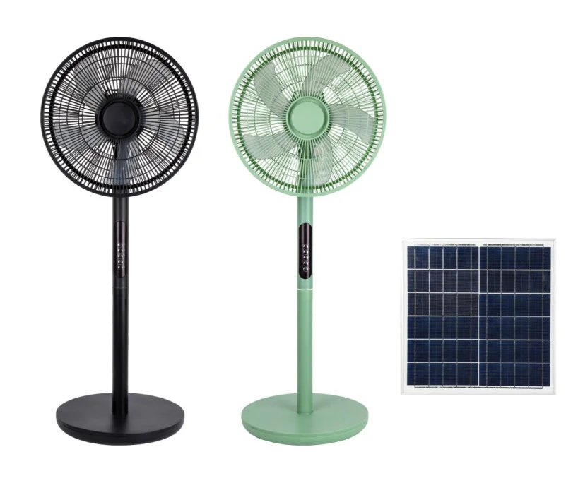16 inches Solar Remote Control Charging Fan Floor Fan Rechargeable Stand Fan with battery life strong wind portable