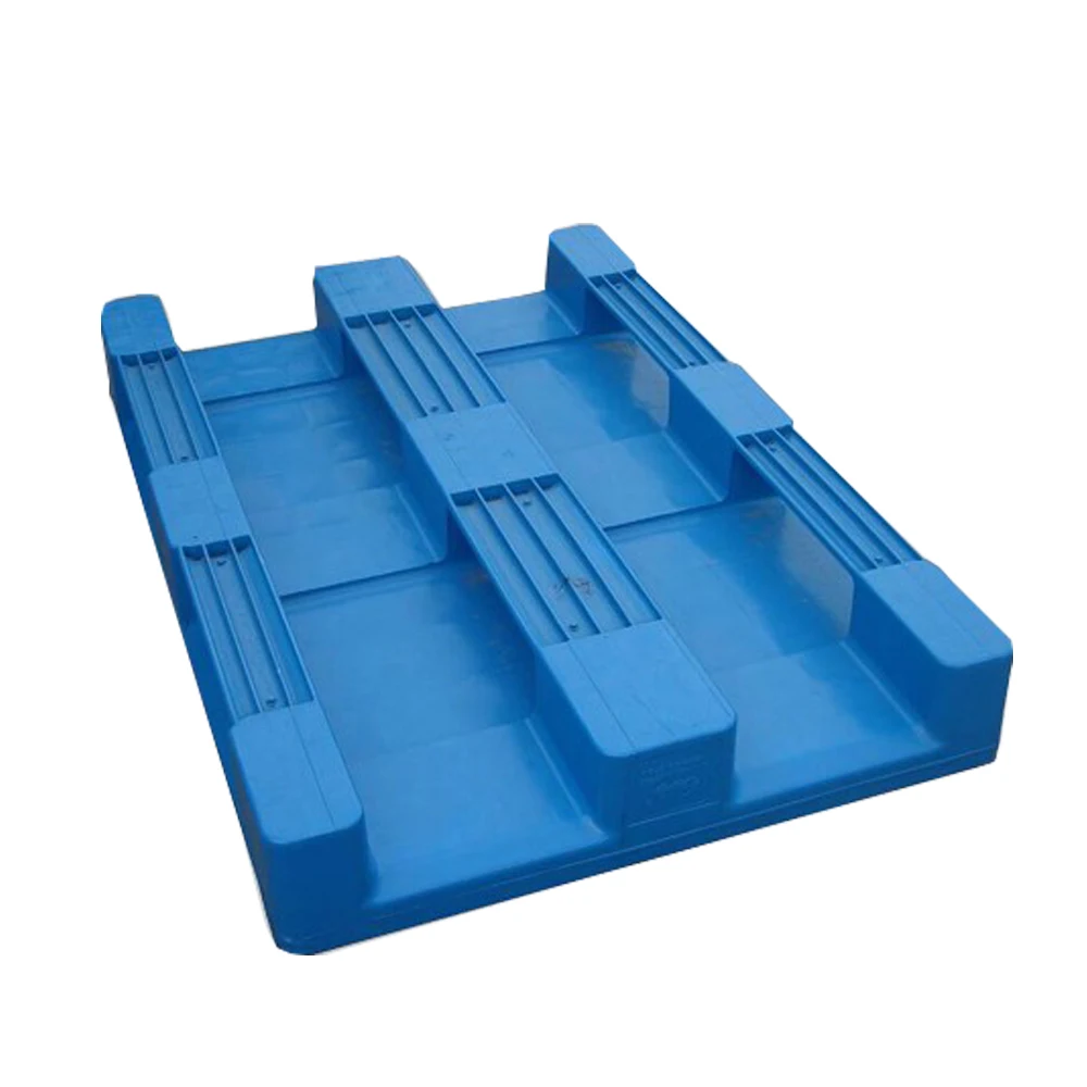 Euro Size 1200-800 HDPE or PP virgin material four entry way 3 runners bottom medical industry rack load 1T plastic pallet