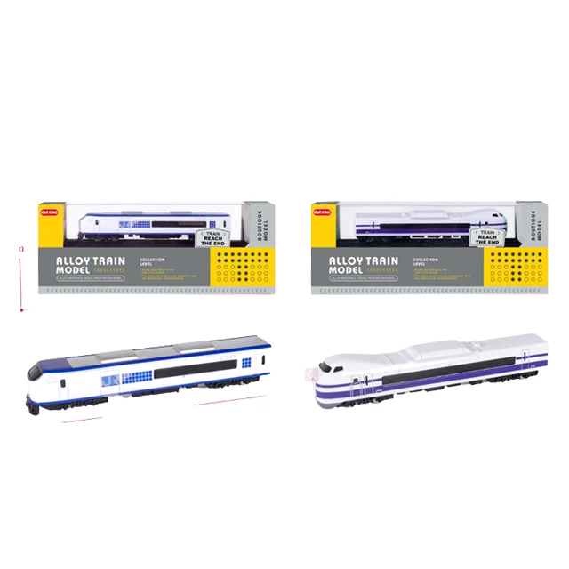 Wholesale Diecast Car Vehicles Custom Simulation Train Model Toy Sliding Toy Car Alloy High Speed Rail Model Train Car Toy