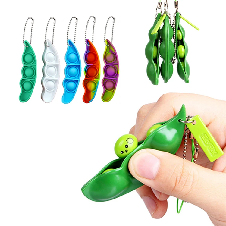 
Squeeze Edamame Clip Pea Poppers For Phone Charm Pendant Unzip Small Fidget Popper Pops Its Keychain For Pea Pod Fidget Toys 