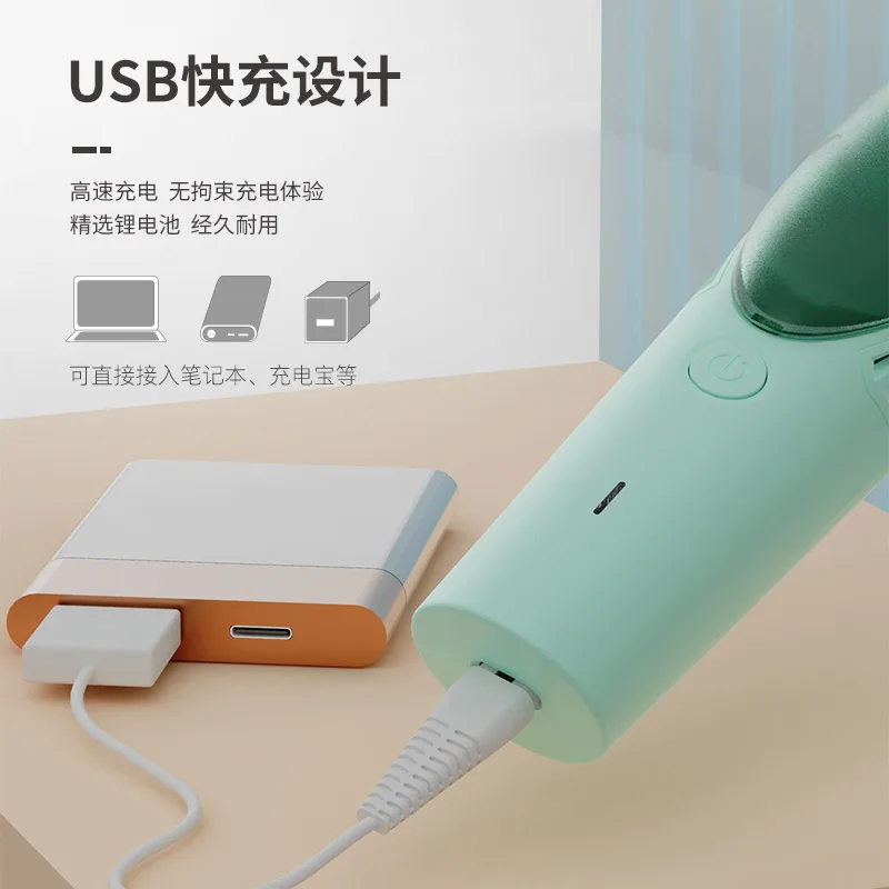 Waterproof Ultra Quiet USB Charging Electric Baby Hair Shaver with Hair Collect