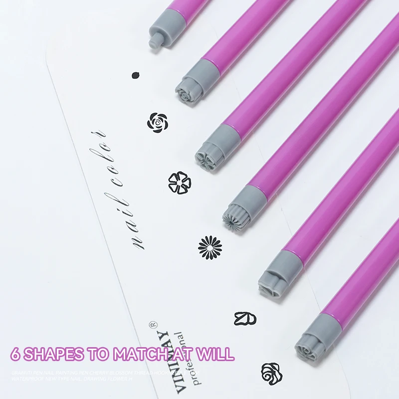 Vinimay Brand New Style Handmade Nail flowers Stamps Easy To Elevate Your Nail Art With Nail Tools  Art Stamp Pen Set