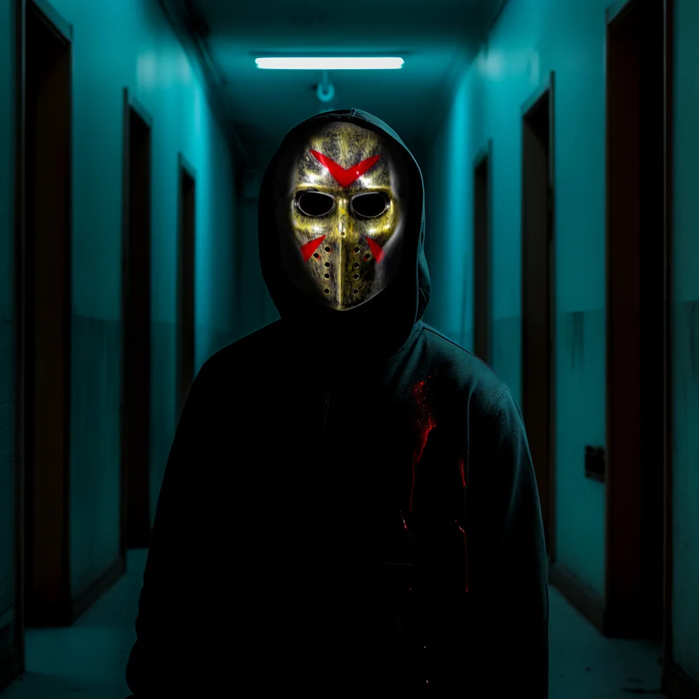 Factory High Quality Halloween Resin killer Jason Hockey Mask Freddy vs Jason Resin Mask Halloween Decoration And Gift Life size