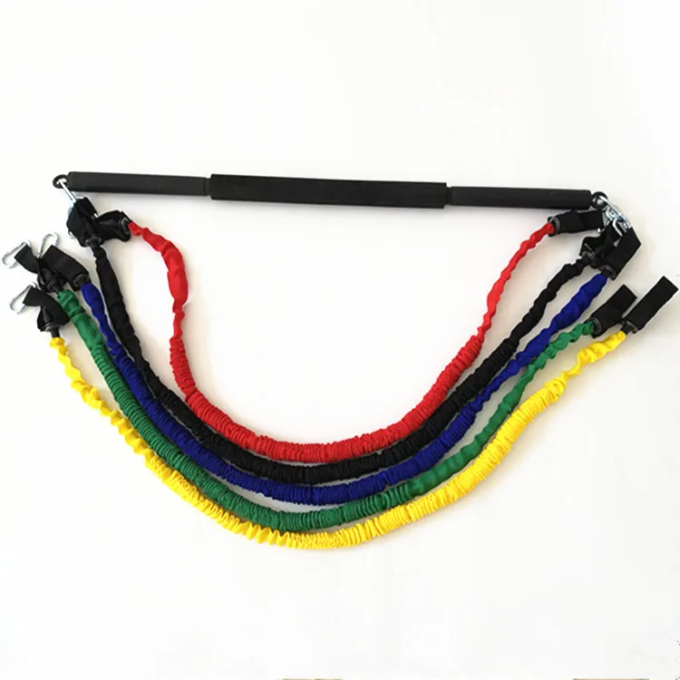 Resistance Band With Strength Training Bar for Fitness
