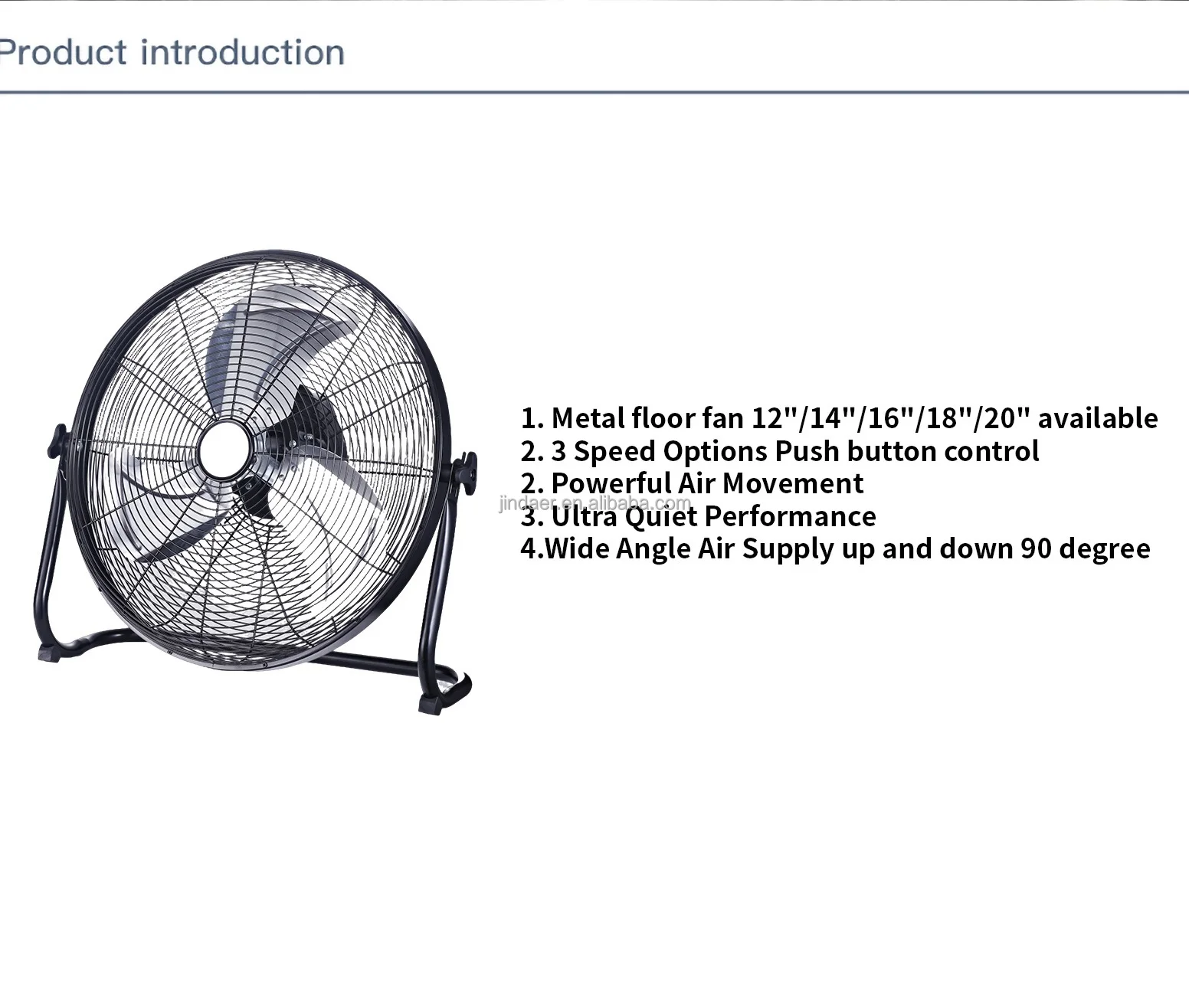 30-foot wide metal floor fan