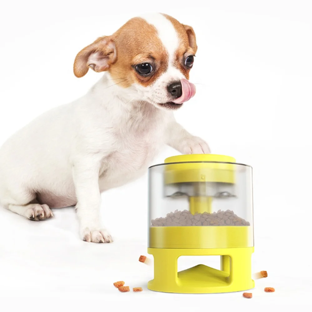 Pet Cat Dog Training Feeding Semi Automatic Feeder Bowl leaky feed bomb feed slowly