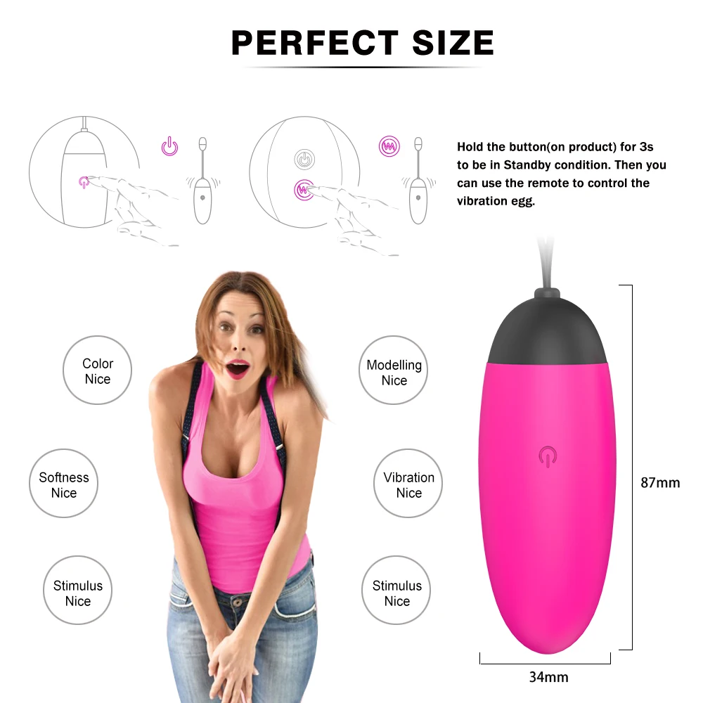 Portable Wireless Remote Control Silicone Adult Sex Toys LoveEggs Electric Mini Massage Vibrator USB Recharge Jump Egg