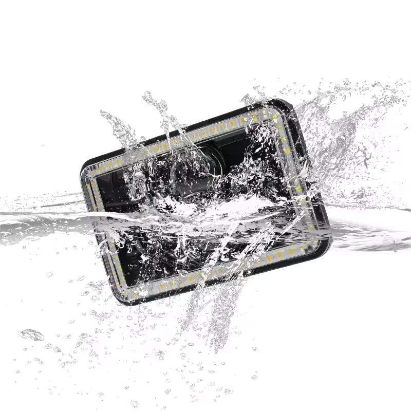 Vcan 5inch Square Headlight High/Low Beam Motorcycle Off Road Truck Rear Lamp IP67Waterproof Changeable 4X6 Car LED Headlight