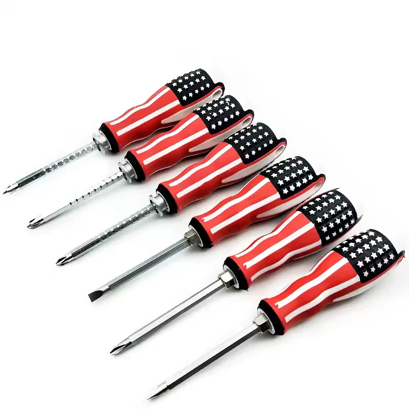 Factory high quality Cheap Price 2 Way Screwdriver with flag print on handle
