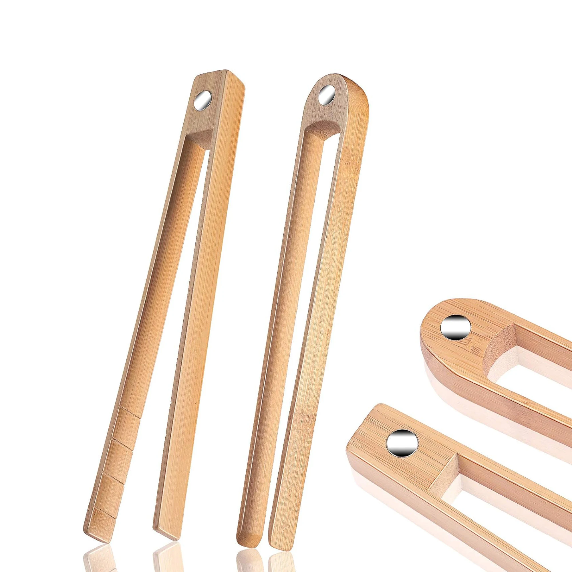 Hot Sell Kitchen Tool Bamboo Toaster With Magnet Suitable For Kitchen Pick Cheese Bacon Toasted Bread Cake Fruit Bread