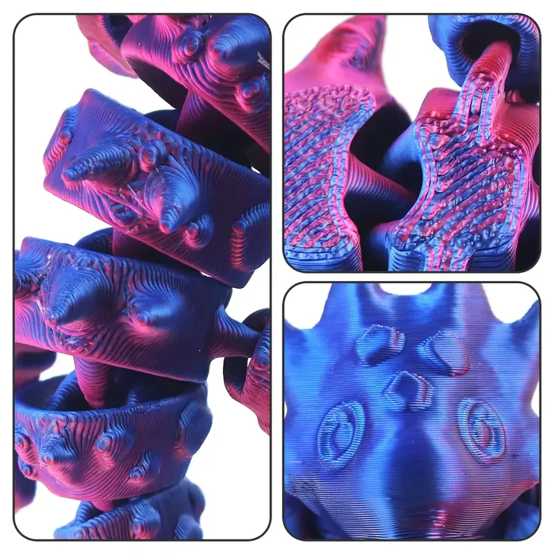 3D Printed Mini Dragon Toy Model Creative Mobile Joint for Trendy Children Animal & Dinosaur Ornament