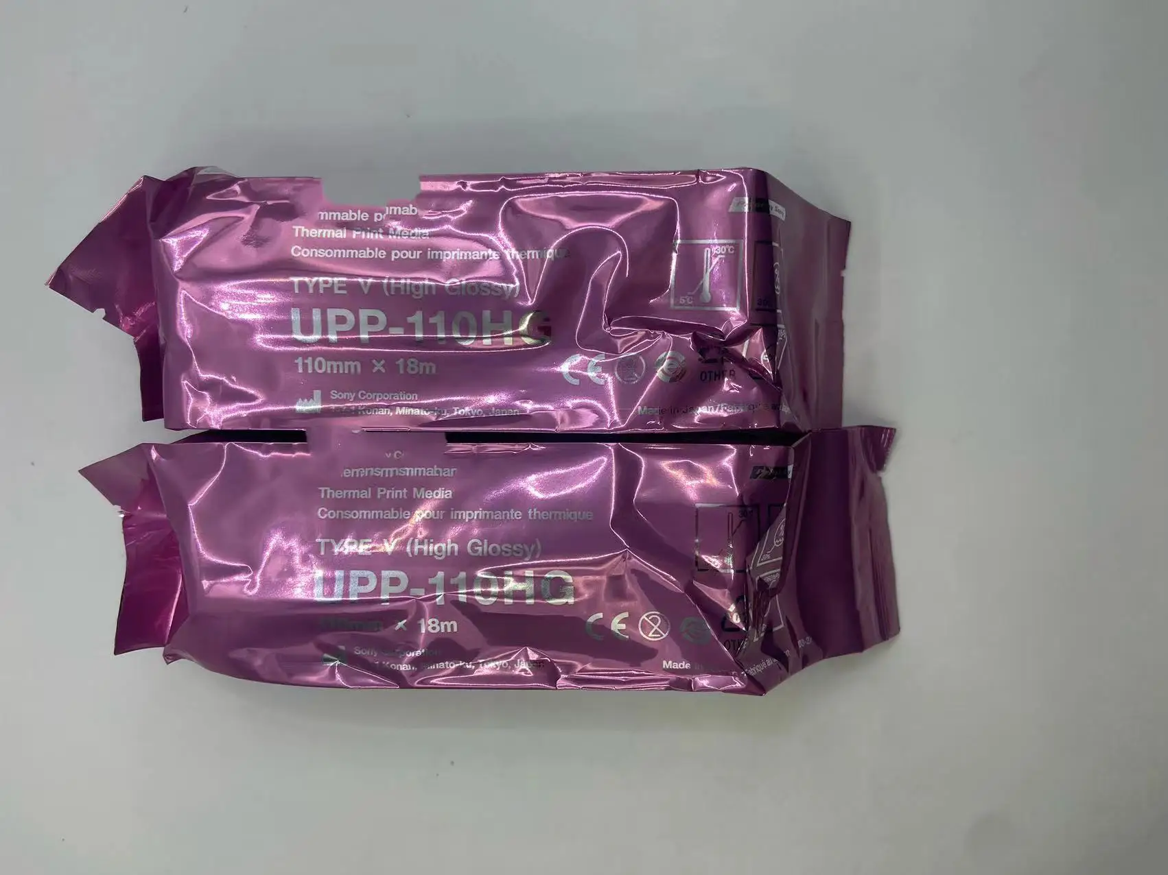Medical 110mmx18m UPP 110HG UPP 110S Thermal Printing Ultrasound Paper For Sony 110HG
