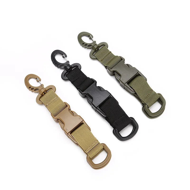 Factory Direct Multi functional tactical rotating buckle outdoor backpack mountaineering key D-shaped waist bag hanging ring
