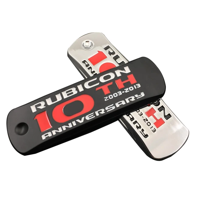 10th Anniversary Jeeps Accessories body decorative stickers 3D metal Car badge for Willys Wrangler Rubicon Renegade Patriot