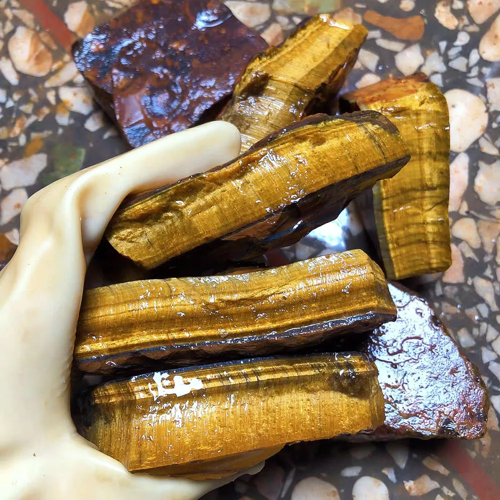 High Quality Yellow Tiger Eye Raw Stone Wholesale Semi-Precious Stone High Quality Yellow Tiger Stone