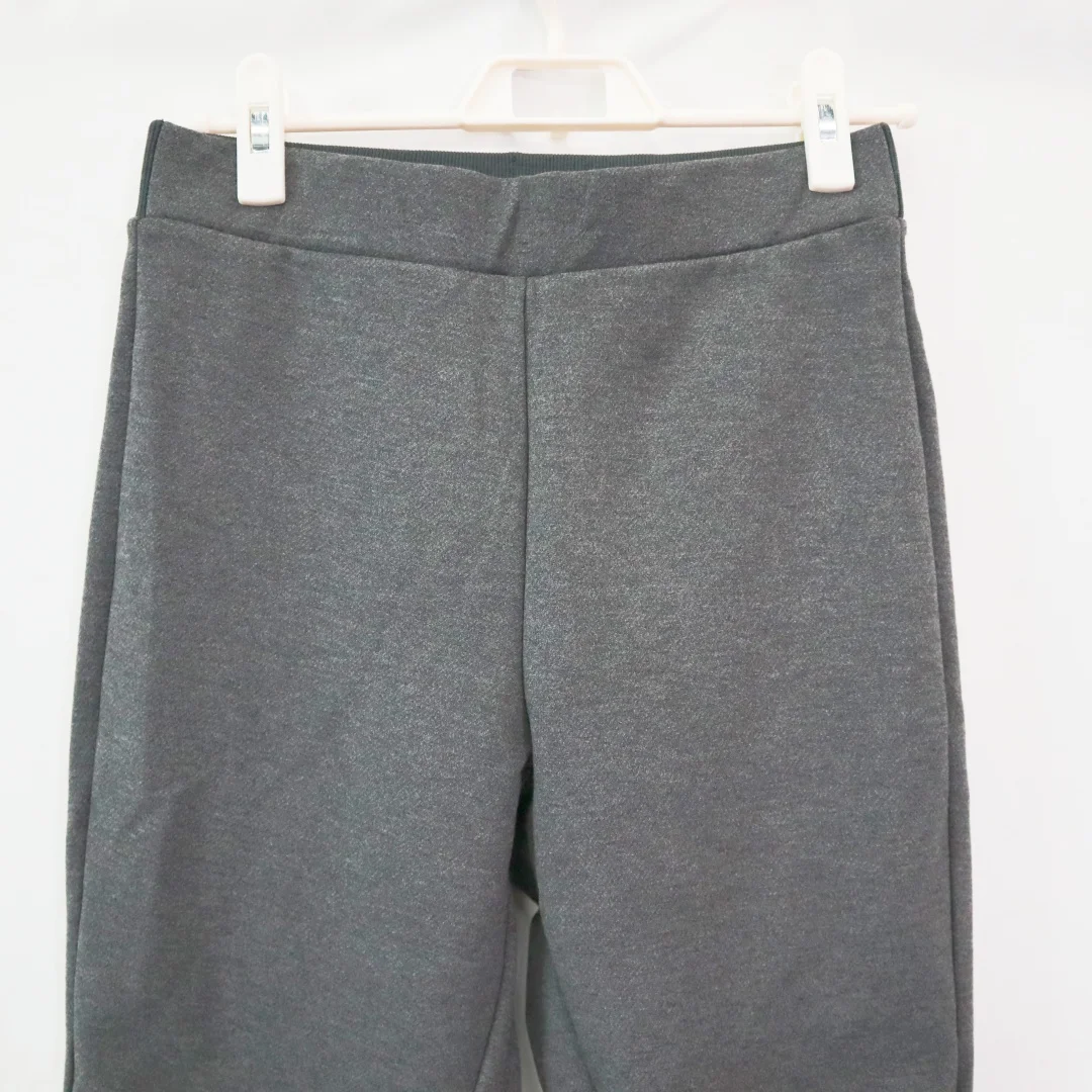 Двухсторонние шерстяные однотонные брюки с эластичной