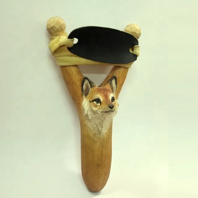 wood carved toy wooden slingshot