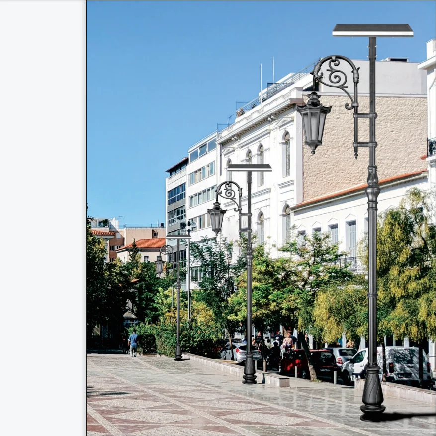 Caravan driveway solid brass lamp square 4x4 led free post garden security street light solar cube with camera landscape