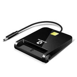 Smart Card Reader, Usb Credit Writer Chip Smart Card Reader Atm Cac Ic Id Sim Card Reader