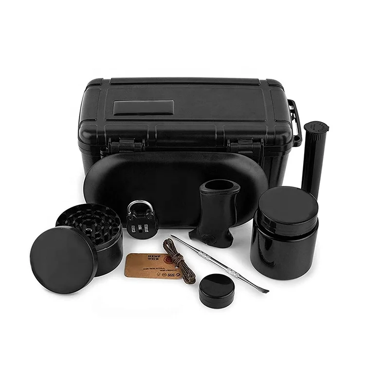 Пластиковый контейнер для хранения табака ROCKGEAR с аксессуарами для курения