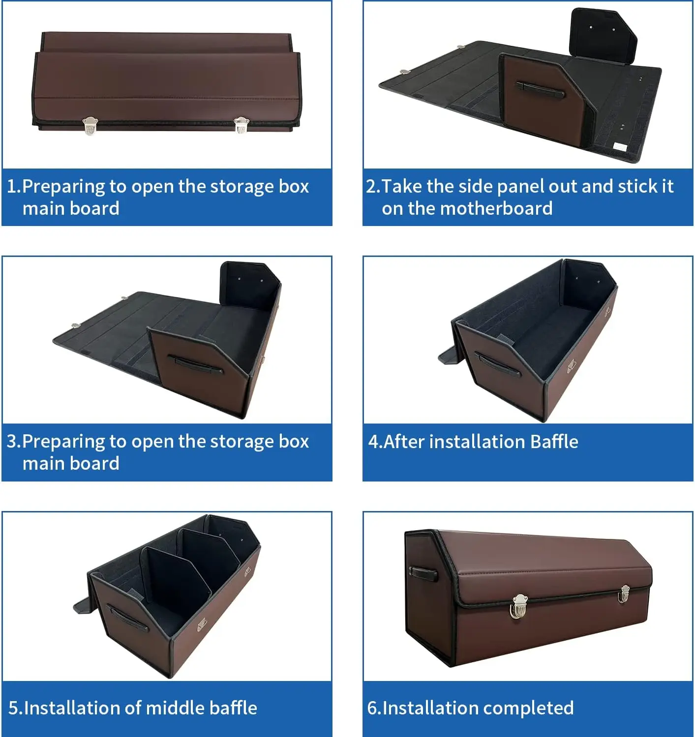 KUYUE Collapsible Car Trunk Organizers and Storage Foldable Folding Rectangle Customizable Foldable Plastic Box Storage 500pcs