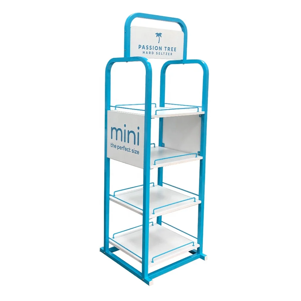 Drink Beer Water Bottle Wine Display Stand Supermarket Shelves Metal Retail Grocery Store Beverage Display Rack