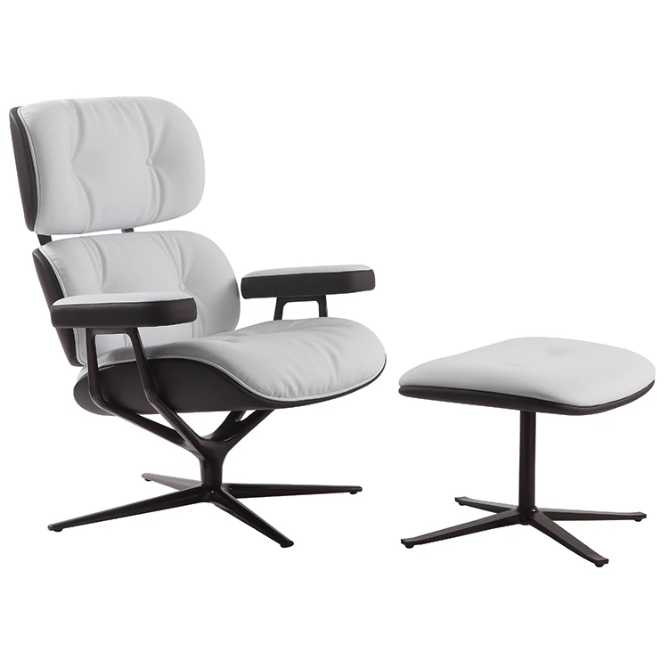 2022 latest design modern armchair patio living room chaise leisure lounge chair with ottoman