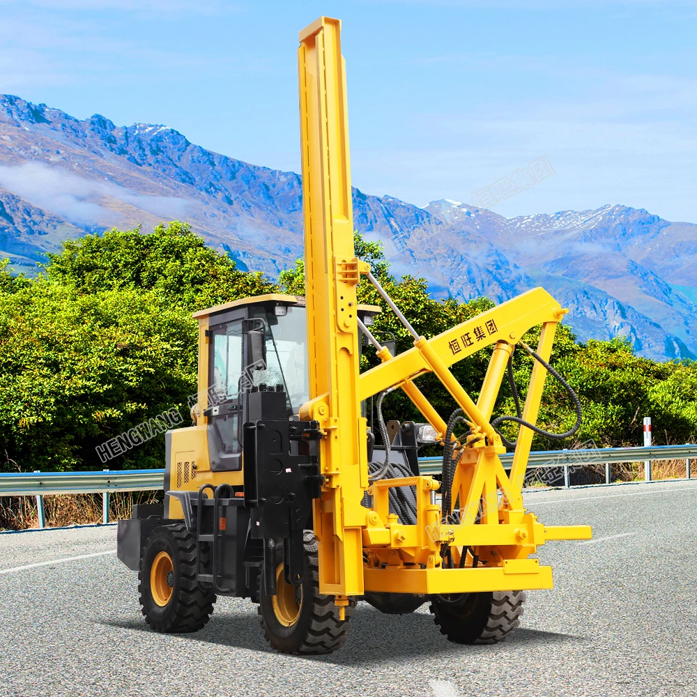 High Quality diesel Powered Fence Pile Driver Handheld Guardrail petrol Post Driver