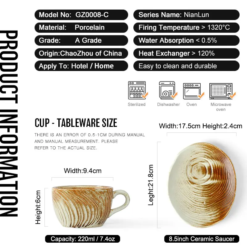 Высококачественные уникальные фарфоровые чайные кружки и блюдца, креативная посуда для напитков, керамическая кофейная чашка с арабским капучино