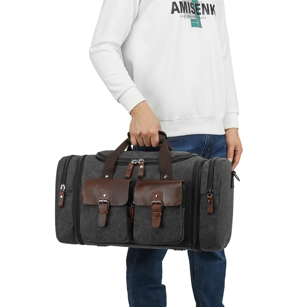 ZUOLUNDUO Wholesale new genuine leather duffel bag set traveling leather bags set