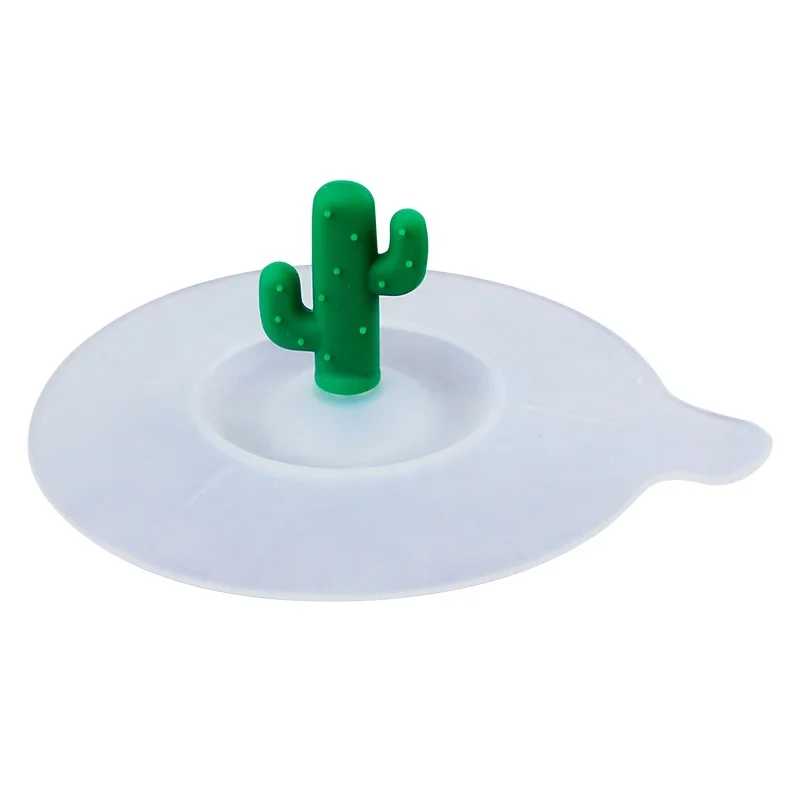 silicone cactus cup cover lid dust proof quality Chinese products  silicone drinking glass cover