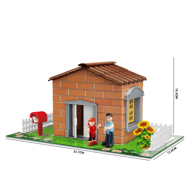 HY Toys Mini mason Small Masons Building Children House Model Brick Toy Cement Adhesive Supplementary