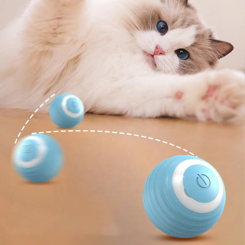 Electric Pet Cat Toys Automatic Rolling Smart Cat Ball Training Toy Cat Playing Indoor Interactive Toys