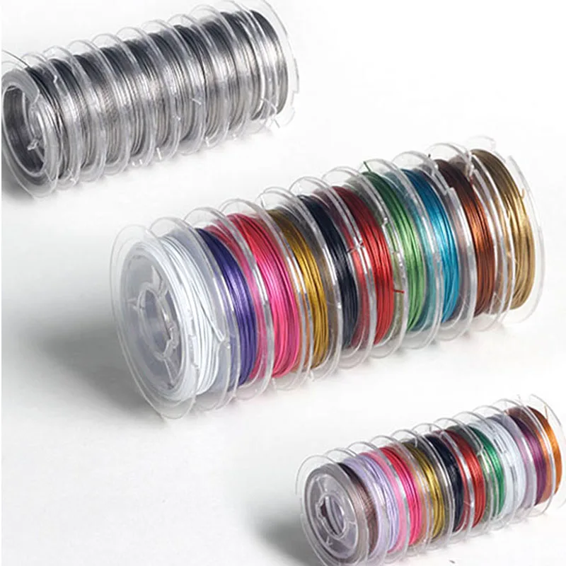 Copper Wire 10pcs 0.3mm Colorful Copper Wire Craft Beads Rope Beading Wire For Bracelet Necklace Jewelry DIY Accessories