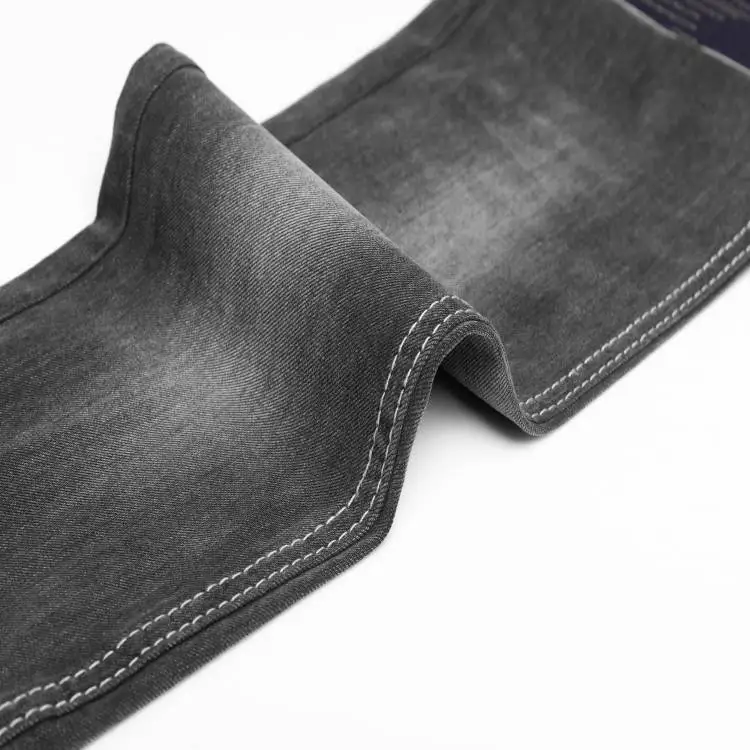 Cheap price 7oz 180cm polyester rayon spandex 4 way stretch denim fabric for jeans rijido