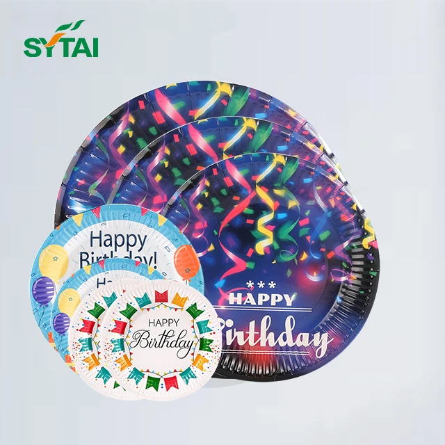 Popular Sugarcane pulp tableware disposable custom paper plates disposable plates for burgers biodegradable plates